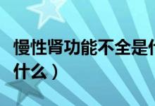 慢性腎功能不全是什么?。阅I功能不全是什么）