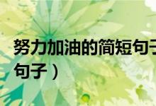 努力加油的簡短句子六個字（努力加油的簡短句子）