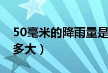 50毫米的降雨量是多少（50毫米的降雨量有多大）