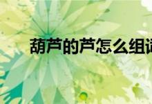 葫蘆的蘆怎么組詞（漢字蘆怎么組詞）