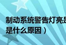 制動(dòng)系統(tǒng)警告燈亮是什么(制動(dòng)系統(tǒng)警告燈亮是什么原因)