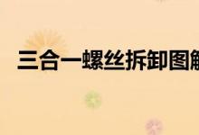 三合一螺絲拆卸圖解（三合一螺絲怎么拆）