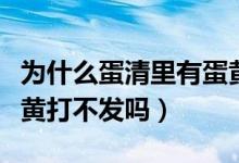 為什么蛋清里有蛋黃打不發(fā)（蛋清里面有點(diǎn)蛋黃打不發(fā)嗎）
