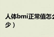 人體bmi正常值怎么算（人體bmi正常值是多少）