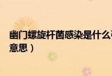 幽門螺旋桿菌感染是什么引起的（幽門螺旋桿菌感染是什么意思）