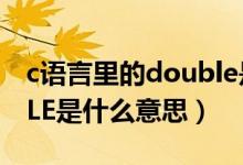 c語言里的double是什么意思（c中的DOUBLE是什么意思）