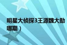 明星大偵探3王源魏大勛（明星大偵探王源和魏大勛來的是哪期）