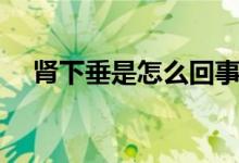腎下垂是怎么回事（腎下垂是怎么回事）