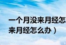 一個(gè)月沒來月經(jīng)怎么辦本人49歲（一個(gè)月沒來月經(jīng)怎么辦）