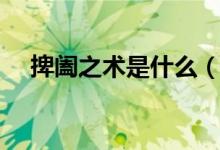 捭闔之術(shù)是什么（捭闔之術(shù)是什么意思）