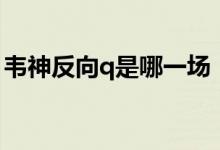 韋神反向q是哪一場(chǎng)（韋神反向q是哪場(chǎng)比賽）