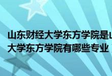 山東財經(jīng)大學(xué)東方學(xué)院是山東財經(jīng)大學(xué)嗎（2022年山東財經(jīng)大學(xué)東方學(xué)院有哪些專業(yè)）