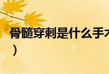 骨髓穿刺是什么手術(shù)（骨髓穿刺術(shù)是什么意思）