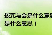 撥冗與會(huì)是什么意思臨是什么意思（撥冗參會(huì)是什么意思）