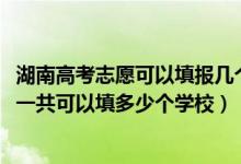 湖南高考志愿可以填報(bào)幾個(gè)院校（2022年湖南高考本科志愿一共可以填多少個(gè)學(xué)校）