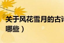 關(guān)于風花雪月的古詩（關(guān)于風花雪月的古詩有哪些）
