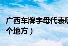廣西車牌字母代表哪里（廣西車牌字母代表哪個(gè)地方）