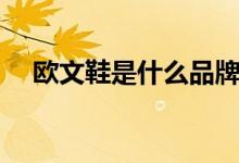 歐文鞋是什么品牌（歐文鞋是什么牌子）