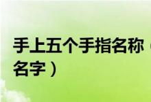 手上五個(gè)手指名稱(chēng)（手掌五個(gè)手指名字叫什么名字）