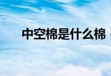 中空棉是什么棉（中空棉是什么面料）
