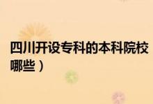 四川開設(shè)?？频谋究圃盒＃?022四川開設(shè)?？频谋究拼髮W(xué)有哪些）