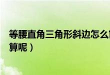 等腰直角三角形斜邊怎么算邊長(zhǎng)（等腰直角三角形斜邊怎么算呢）