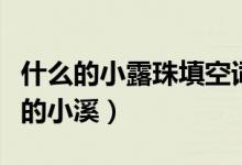 什么的小露珠填空詞語(yǔ)（填空什么的露珠什么的小溪）