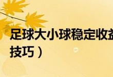 足球大小球穩(wěn)定收益的方法（足球大小球穩(wěn)贏技巧）