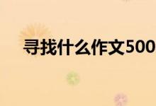 尋找什么作文500字（尋找什么填詞語）