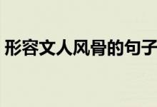 形容文人風(fēng)骨的句子（形容文人風(fēng)骨的成語(yǔ)）