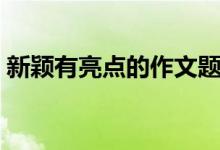 新穎有亮點的作文題目(怎么寫題目吸引人)