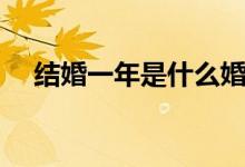結(jié)婚一年是什么婚(結(jié)婚一年怎么稱呼)