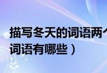 描寫冬天的詞語兩個(gè)字（描寫冬天的兩個(gè)字的詞語有哪些）