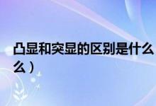 凸顯和突顯的區(qū)別是什么（“凸顯”和“突顯”的區(qū)別是什么）