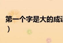 第一個(gè)字是大的成語（以大開頭的成語有哪些）