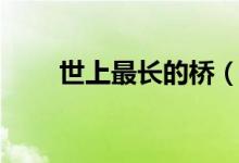 世上最長(zhǎng)的橋（世上最長(zhǎng)的橋介紹）