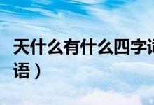 天什么有什么四字詞語（天什么有什么四字成語）