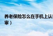 養(yǎng)老保險怎么在手機上認證步驟（養(yǎng)老保險怎么在手機上年審）