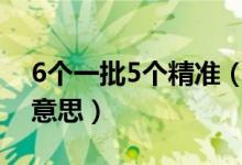 6個(gè)一批5個(gè)精準(zhǔn)（六個(gè)精準(zhǔn)五個(gè)一批是什么意思）