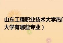 山東工程職業(yè)技術(shù)大學(xué)熱門專業(yè)（2022年山東工程職業(yè)技術(shù)大學(xué)有哪些專業(yè)）