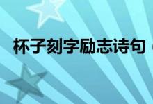 杯子刻字勵(lì)志詩句（杯子刻字勵(lì)志八個(gè)字）