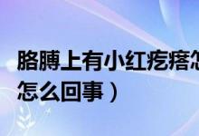 胳膊上有小紅疙瘩怎么辦（胳膊上有小紅疙瘩怎么回事）