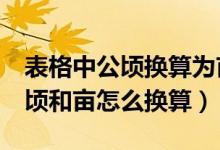 表格中公頃換算為畝怎么操作(在excel中公頃和畝怎么換算)