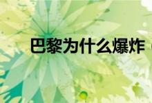 巴黎為什么爆炸（巴黎為什么叫花都）