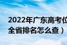 2022年廣東高考位次排名查詢（個人成績在全省排名怎么查）