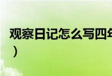 觀察日記怎么寫四年級(jí)（四年級(jí)觀察日記范文）