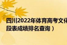 四川2022年體育高考文化分?jǐn)?shù)線（四川2022年高考一分一段表成績排名查詢）