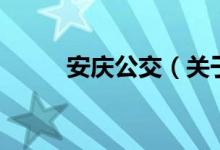 安慶公交（關于安慶公交的介紹）
