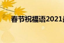 春節(jié)祝福語(yǔ)2021最火（春節(jié)祝福句子）