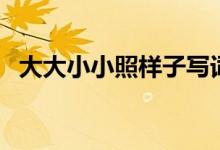 大大小小照樣子寫(xiě)詞語(yǔ)（類似詞語(yǔ)有什么）